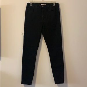 High rise black skinny jeans